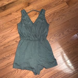 army green romper